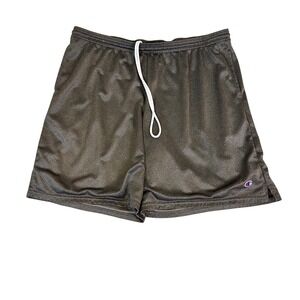 Champion Mens Mesh Athletic Basketball Shorts Gray 2XL Double Layer Gym Training